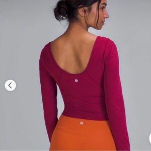 Lululemon Align Women's Burgundy  Crop-top Size 2